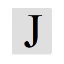 Бусины с буквами серебристые кубики J